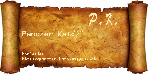 Panczer Kató névjegykártya